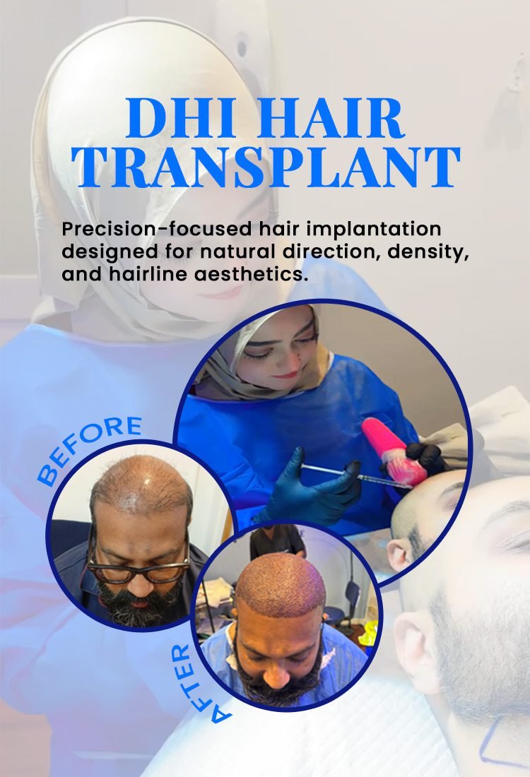 DHI hair transplant by Dr Kanwal Jawad